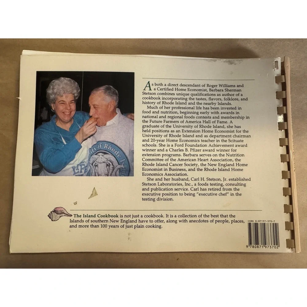 Barbara Sherman Stetson The Island Cookbook 1993 Paperback White